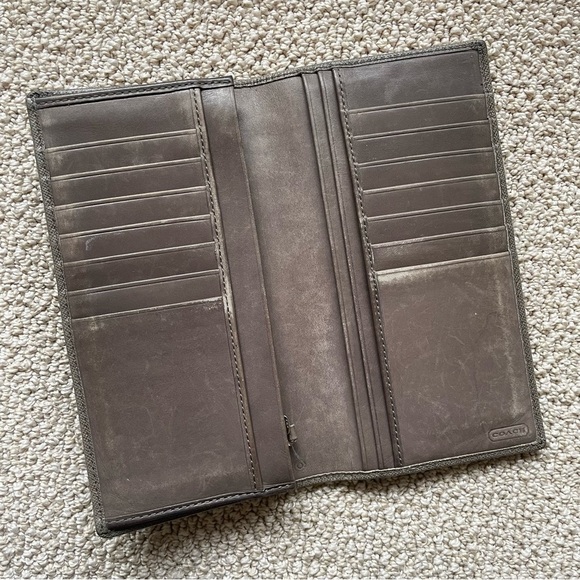 Coach Grey  Leather Wallet - Picture 3 of 6